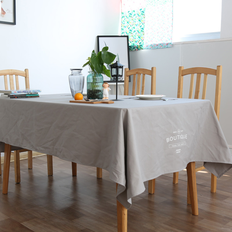 英文字母 北欧餐桌布 欧美简约现代桌布长方形西餐咖啡厅台布2