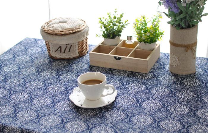 家居茶道料理盖巾 中式桌布 日式兰印花餐台布 台布、桌布、桌椅套件 新古典风2