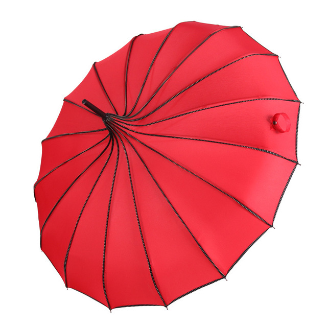 宝塔伞包边直杆单点点包边长柄公主 遮阳清新创意摄影复古晴雨伞8