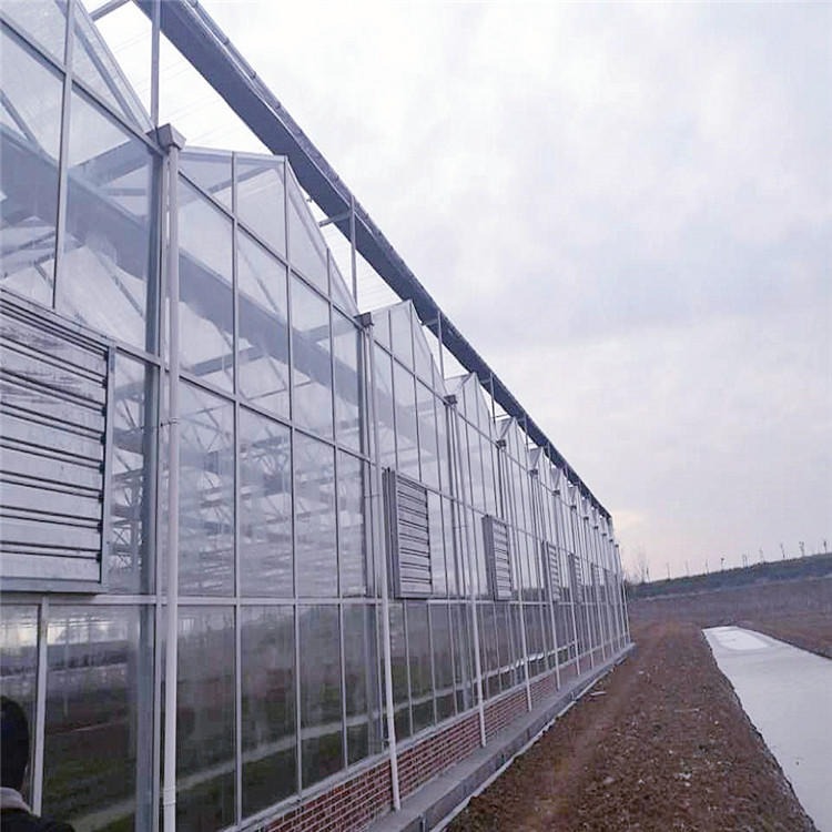 鲜花大棚设计安装 温度可控 智能化 简单易操作 玻璃温室建造