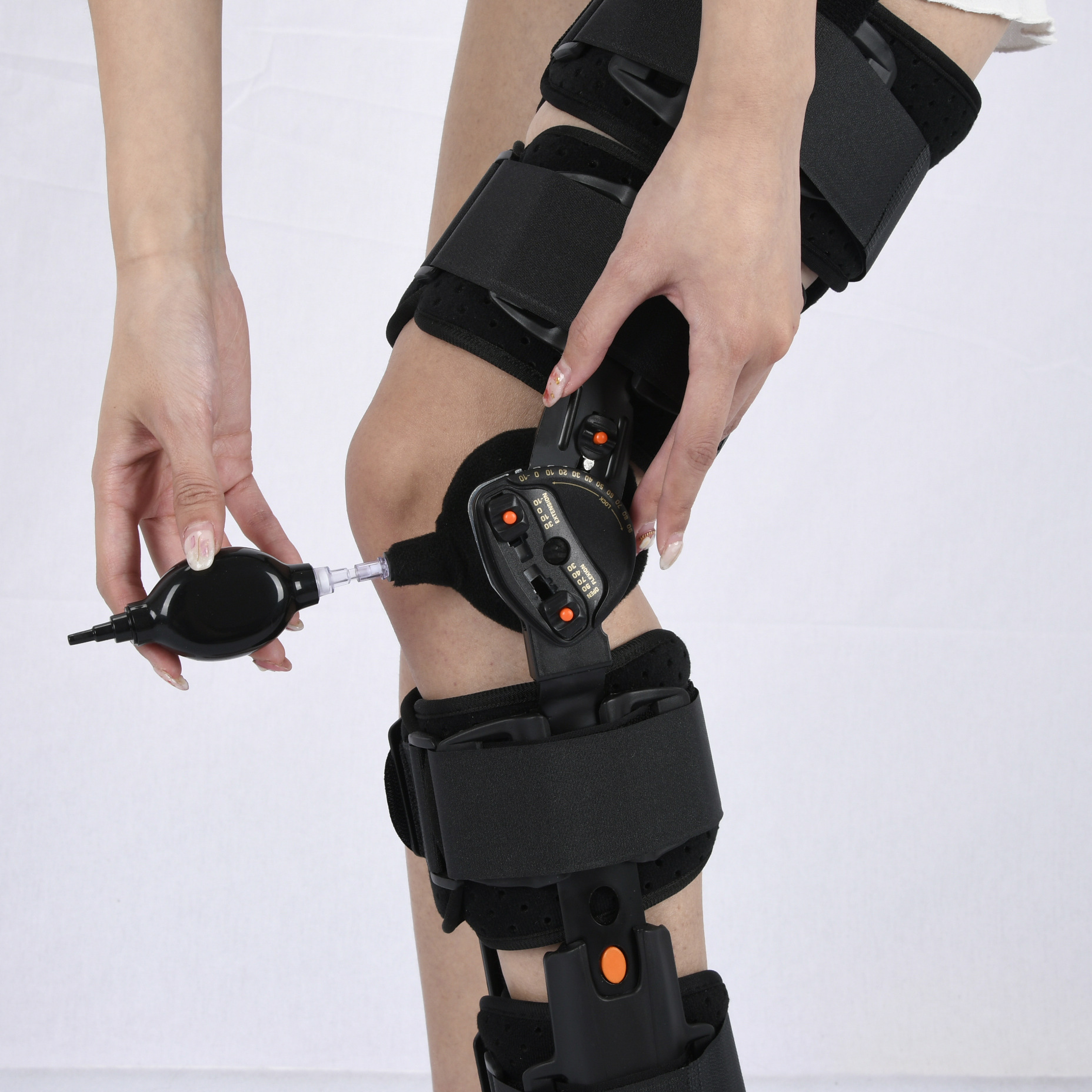 康奇医疗厂家可调节膝关节固定支具腿部骨折可调支架膝盖半月板康复护膝保护套4