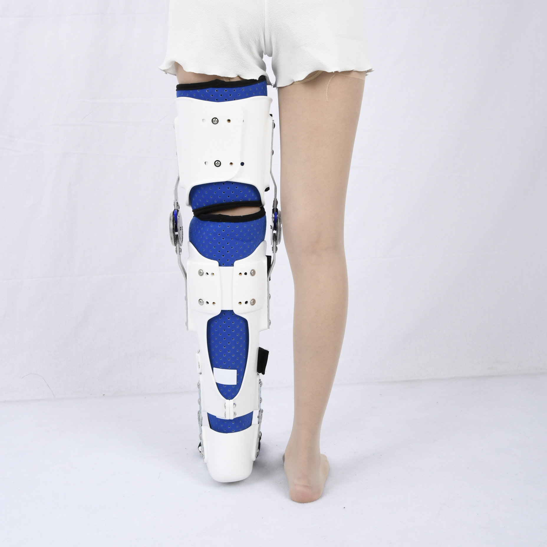 康奇医疗厂家可调膝踝足护具膝关节截瘫行走固定支具股骨骨折护具胯部术后固定护具1