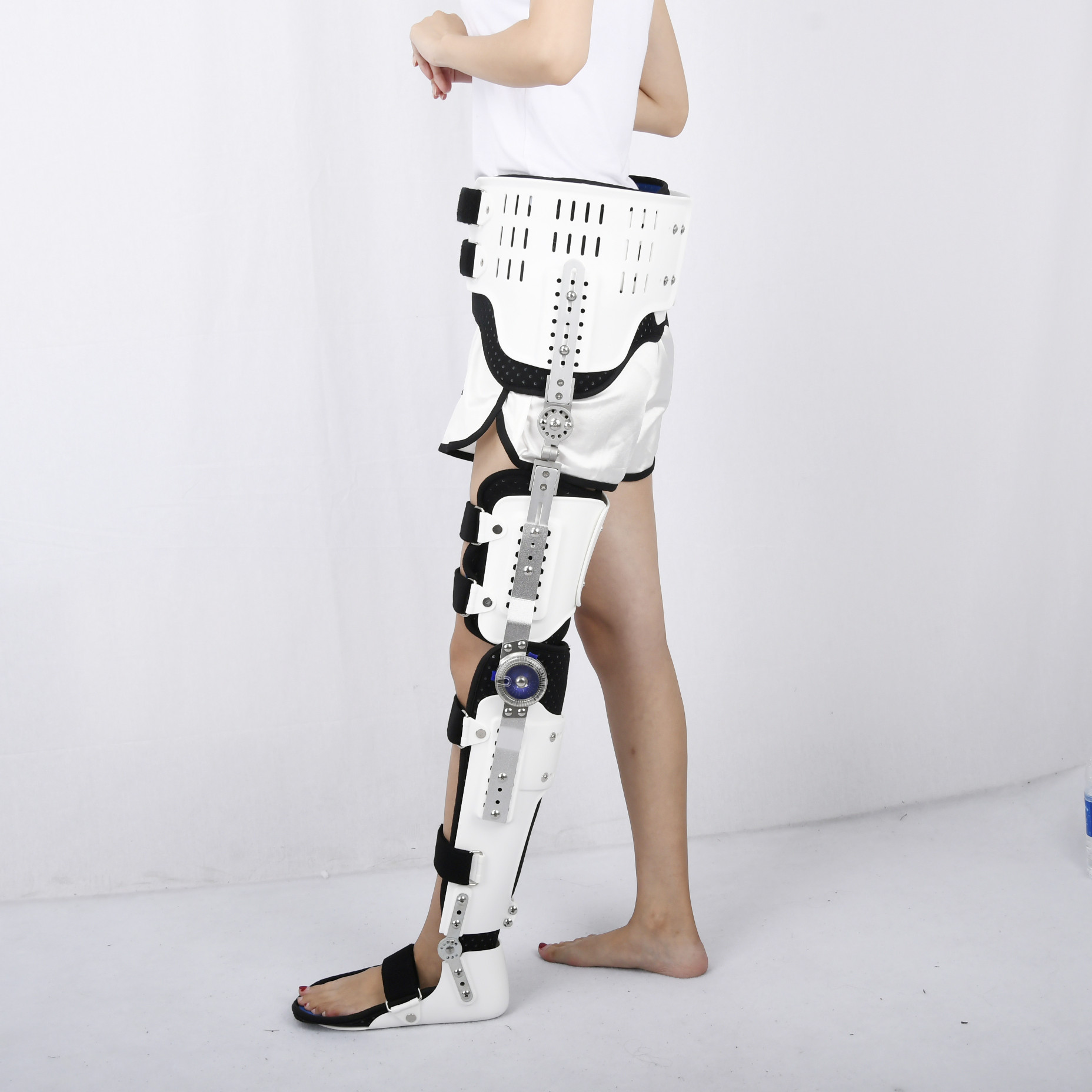 康奇医疗厂家髋关节截瘫行走固定支具股骨骨折护具胯部术后可调髋膝踝足护具4