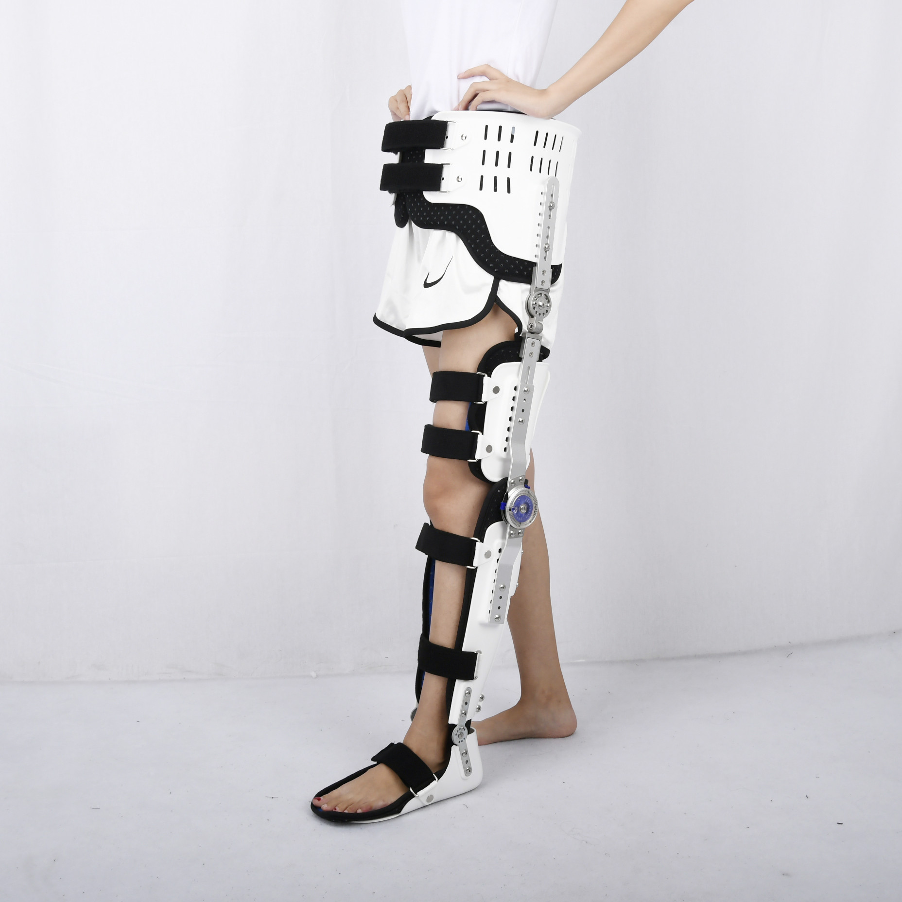 康奇医疗厂家髋关节截瘫行走固定支具股骨骨折护具胯部术后可调髋膝踝足护具5
