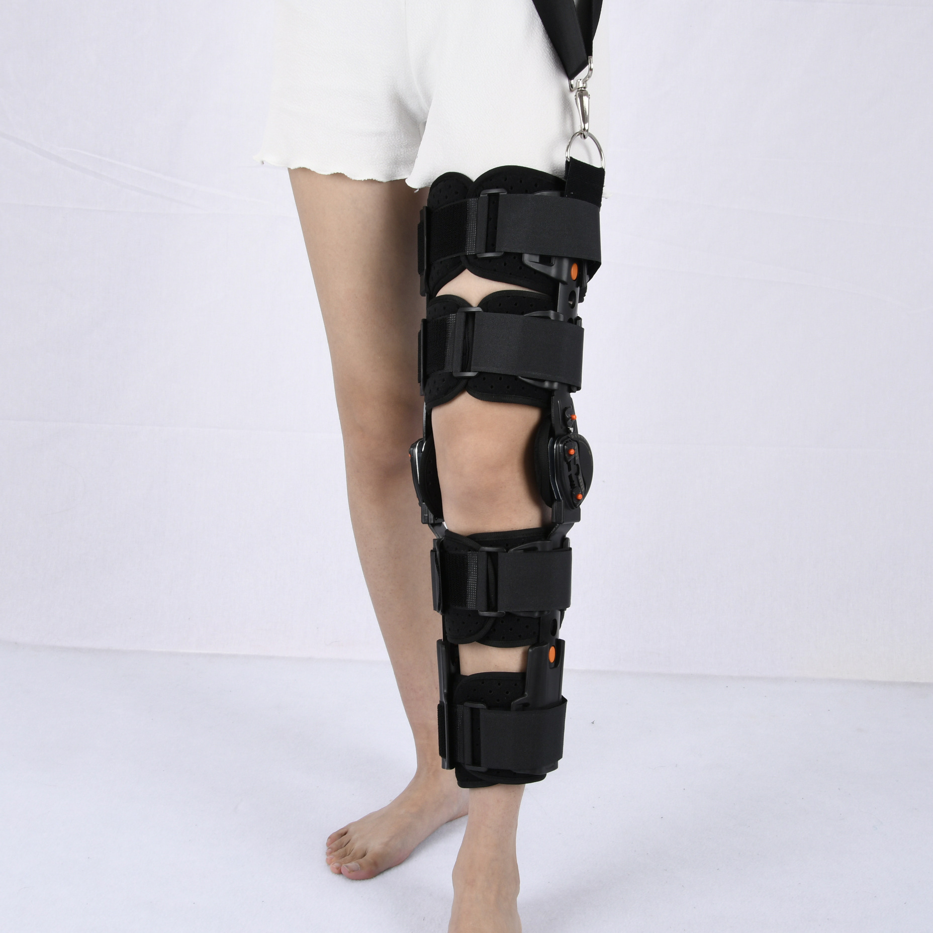康奇医疗厂家可调节膝关节固定支具腿部骨折可调支架膝盖半月板康复护膝保护套2