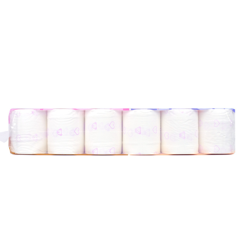 卫生纸卷纸喷浆彩色印花妇婴家用1680克12卷四层厕纸2