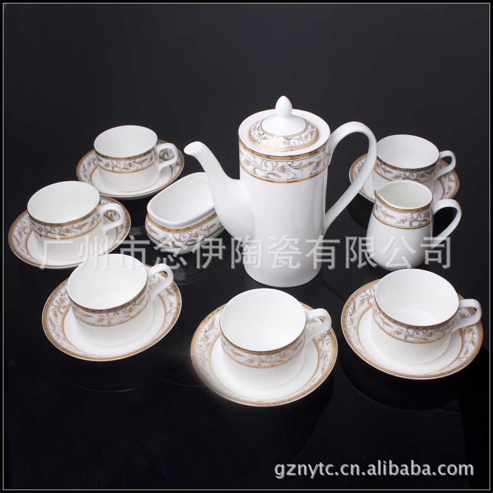 骨瓷咖啡具 其他杯子 礼品套装 低骨瓷套具 陶瓷工厂直销咖啡具