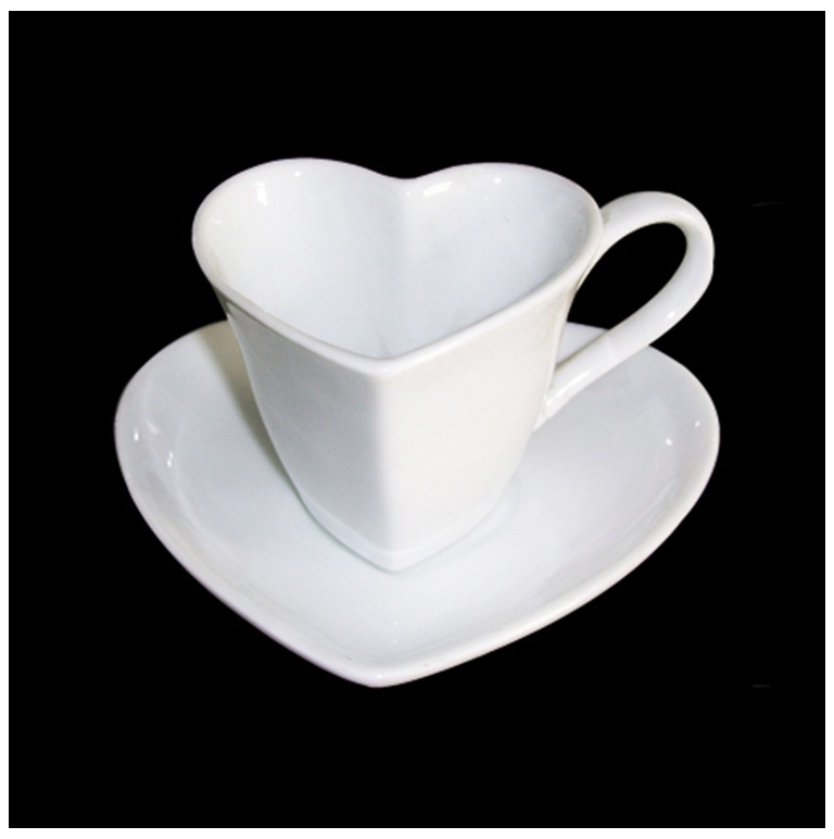 情侣咖啡杯 供应心形咖啡杯 玻璃杯 陶瓷咖啡杯碟1