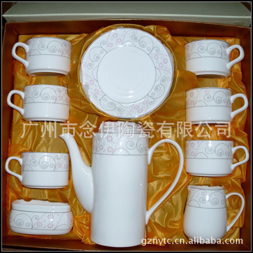 骨瓷咖啡具 其他杯子 礼品套装 低骨瓷套具 陶瓷工厂直销咖啡具1