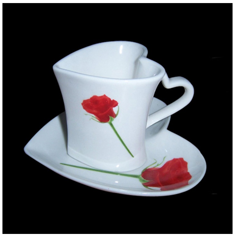 情侣咖啡杯 供应心形咖啡杯 玻璃杯 陶瓷咖啡杯碟3