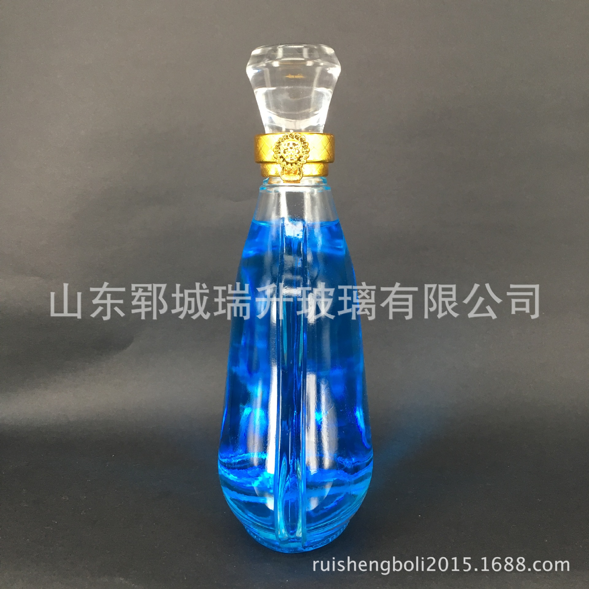 价格优惠 晶白料手工玻璃瓶 厂家直销 烤花蒙砂深加工处理 500ml4