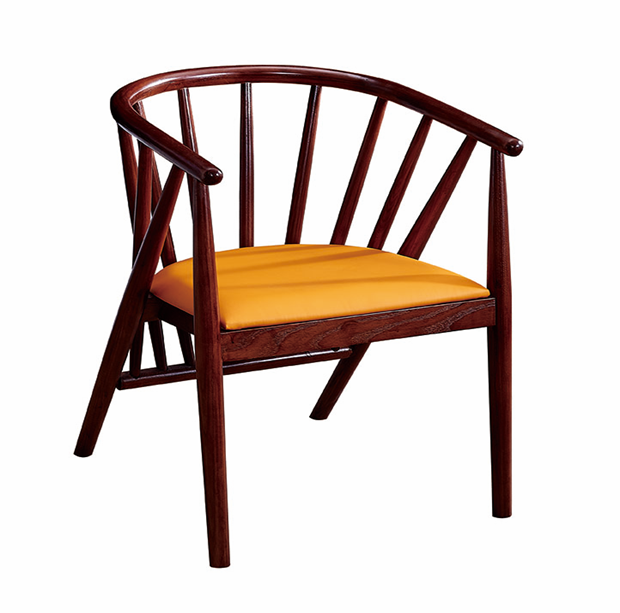 桌椅厂家 配套休闲椅 胡桃木H椅 靠背椅 实木椅 餐椅4