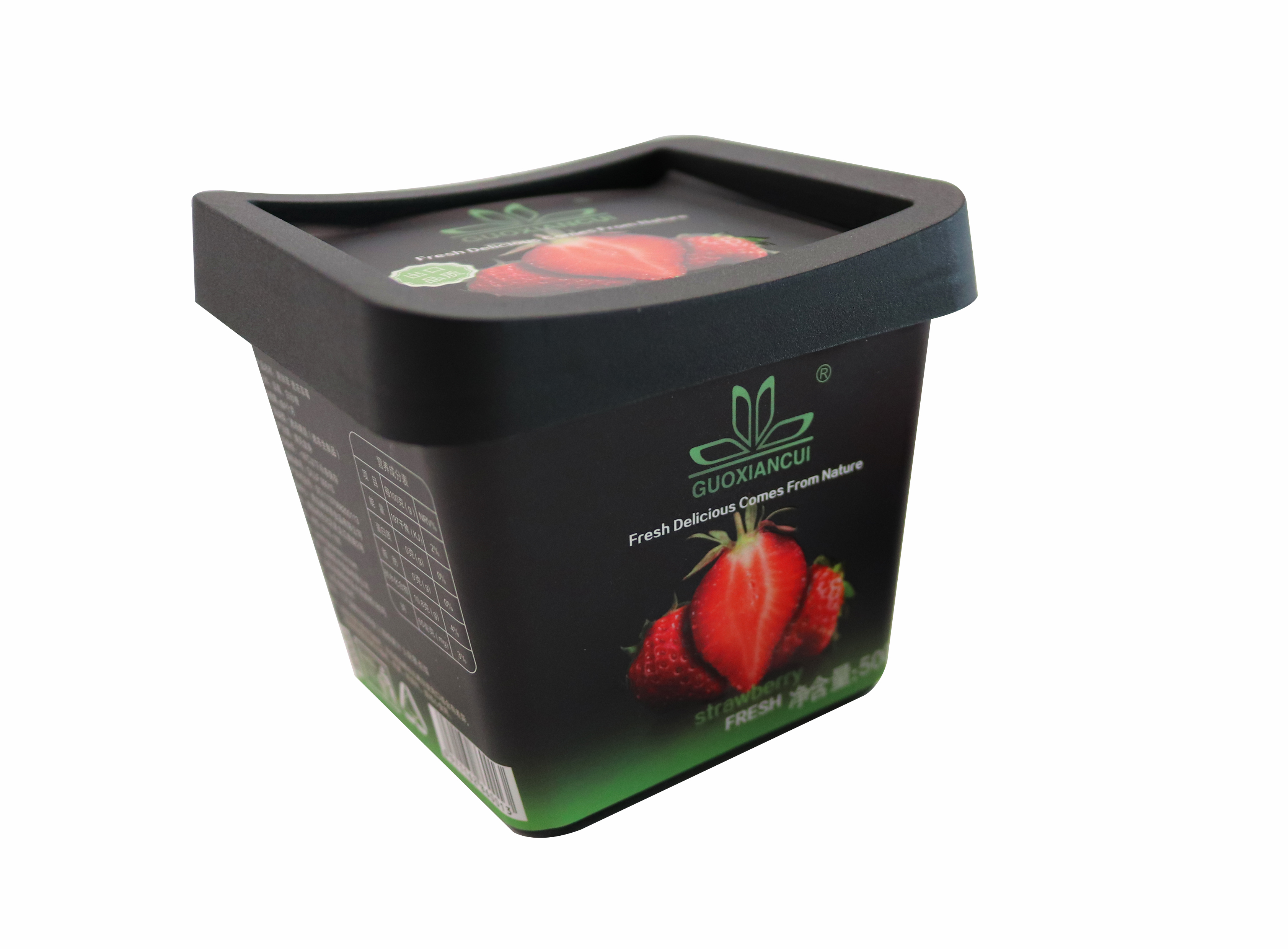 冷冻草莓片 速冻草莓 450g黑盒装即食款 水果冰淇淋 冰冻草莓 草莓罐头 圃丰食品果鲜萃GUOXIANCUI1