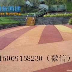 临沂兰山区彩色透水混凝土地坪 景观工程项目 透水混凝土胶结料价格2