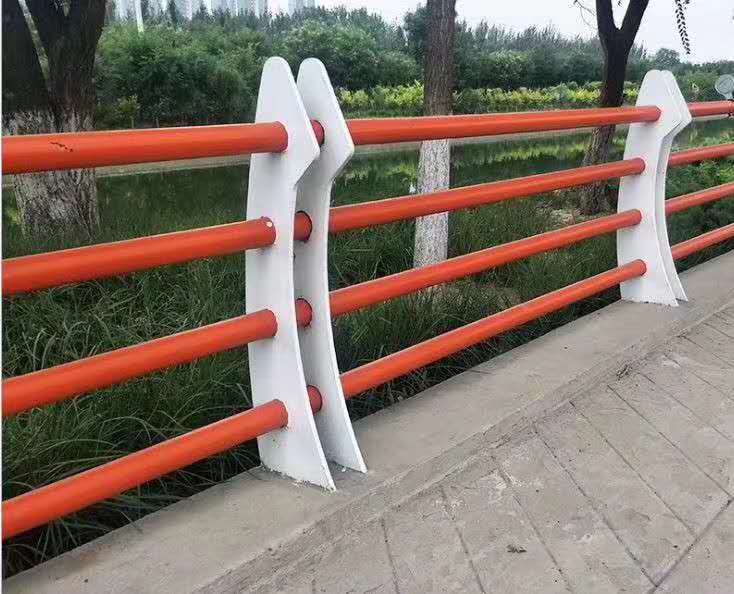 桥梁护栏 景观复合管护栏 河道 防撞护栏立柱加工定制2