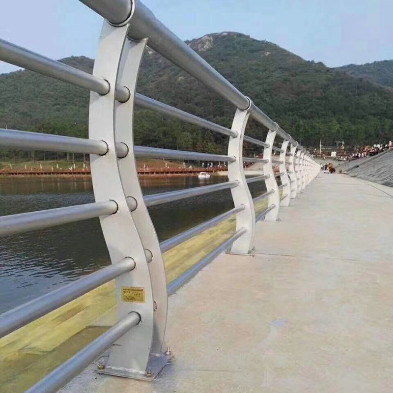 桥梁护栏 景观复合管护栏 河道 防撞护栏立柱加工定制4