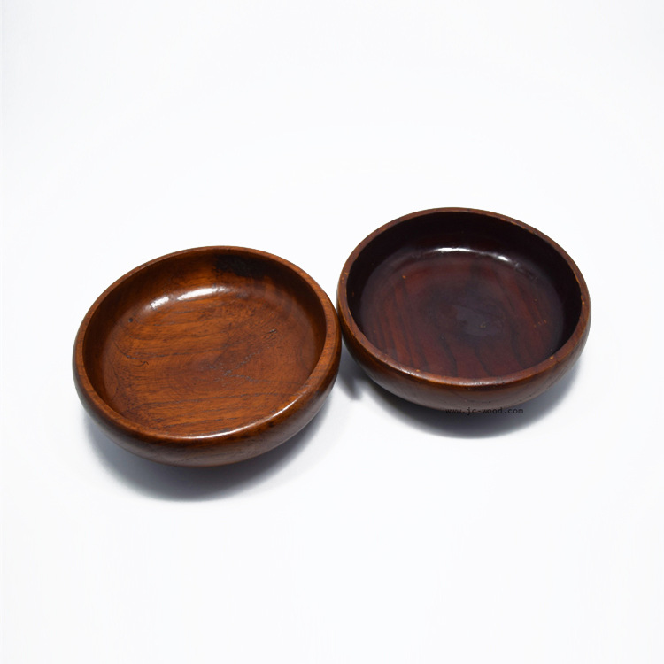 厂家直销定制日式创意浅边木碗创意木盘餐碟定制尺寸图案商标