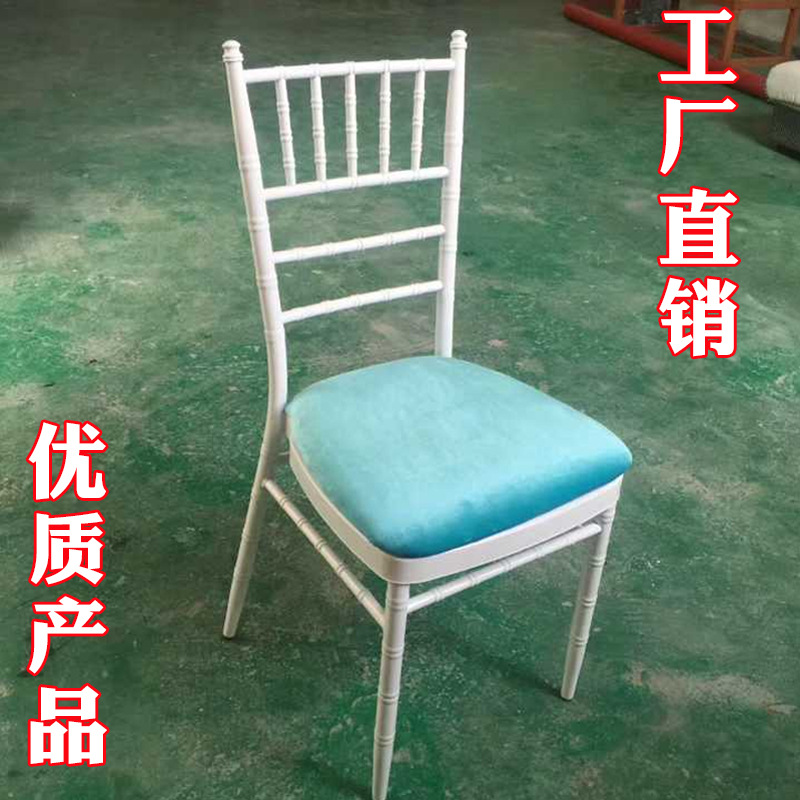 户外婚庆竹节椅坐坐垫婚礼金色坐垫白色银色海绵坐垫金属竹节椅子3