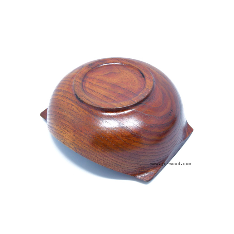 碗、碟、盘 厂家定制经典款式特色不规则形状整木木碗木质金宝碗元宝碗2