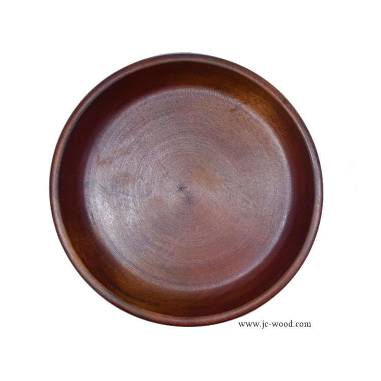 手工制作美观实用酸枣木整木圆形木盘木质餐盘托盘茶盘 碗、碟、盘2