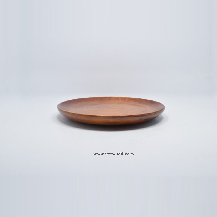 创意整木圆形盘子木盘餐盘木质茶盘托盘西餐盘牛排盘木制餐具