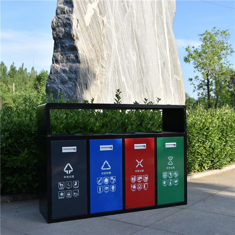 环卫垃圾桶 分类果皮箱金属垃圾桶 林静美丽水分类垃圾桶 金属果皮箱3