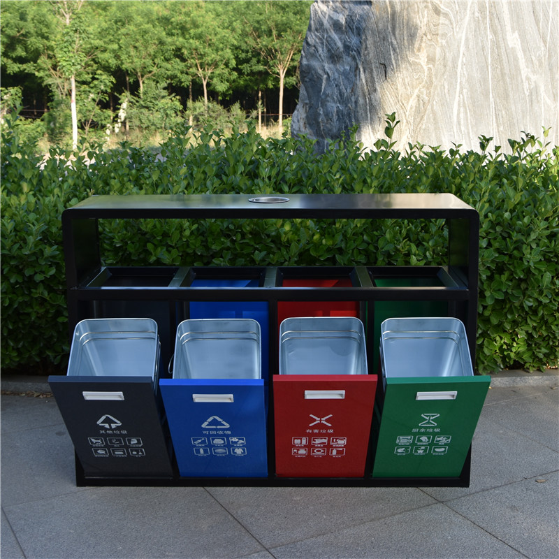 环卫垃圾桶 分类果皮箱金属垃圾桶 林静美丽水分类垃圾桶 金属果皮箱1