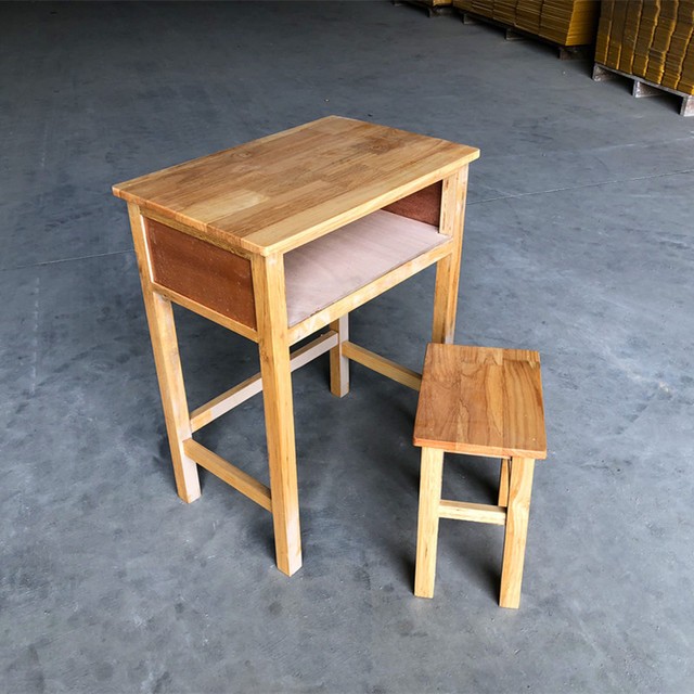 实木课桌椅儿童学习桌儿童书桌松木小学生课桌椅家用写字桌椅套装4