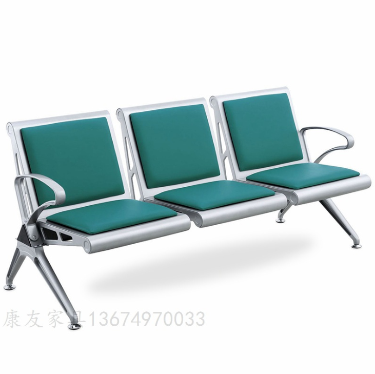 铝合金扶手等候排椅 613铝合金加垫子 生产定制 钢排椅卫生院候诊椅 车站椅2