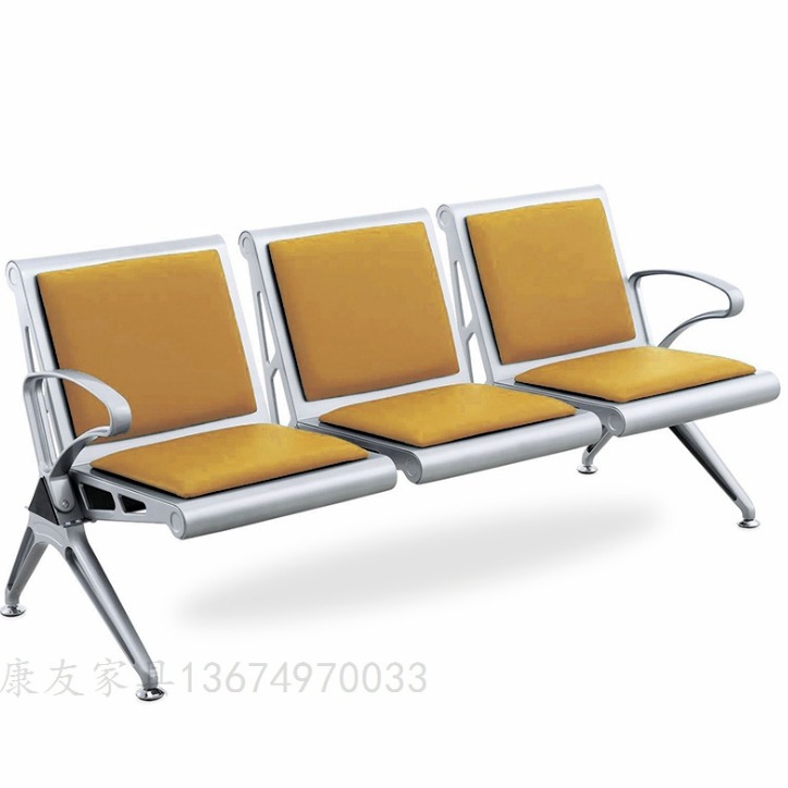 铝合金扶手等候排椅 613铝合金加垫子 生产定制 钢排椅卫生院候诊椅 车站椅