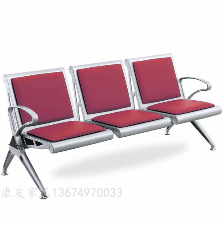 铝合金扶手等候排椅 613铝合金加垫子 生产定制 钢排椅卫生院候诊椅 车站椅1