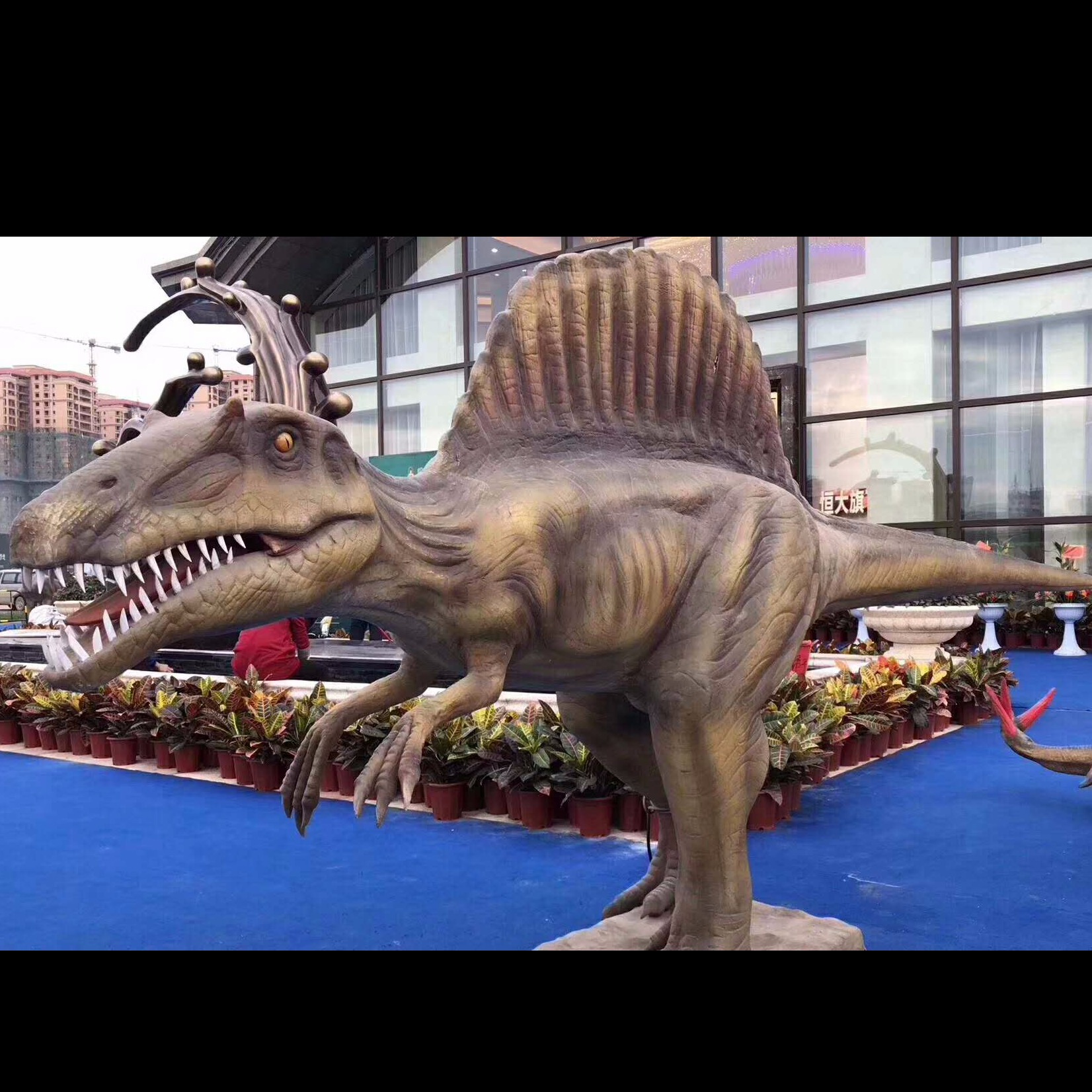 仿真大型恐龙玻璃钢雕塑厂家直销可定制 树脂工艺品8
