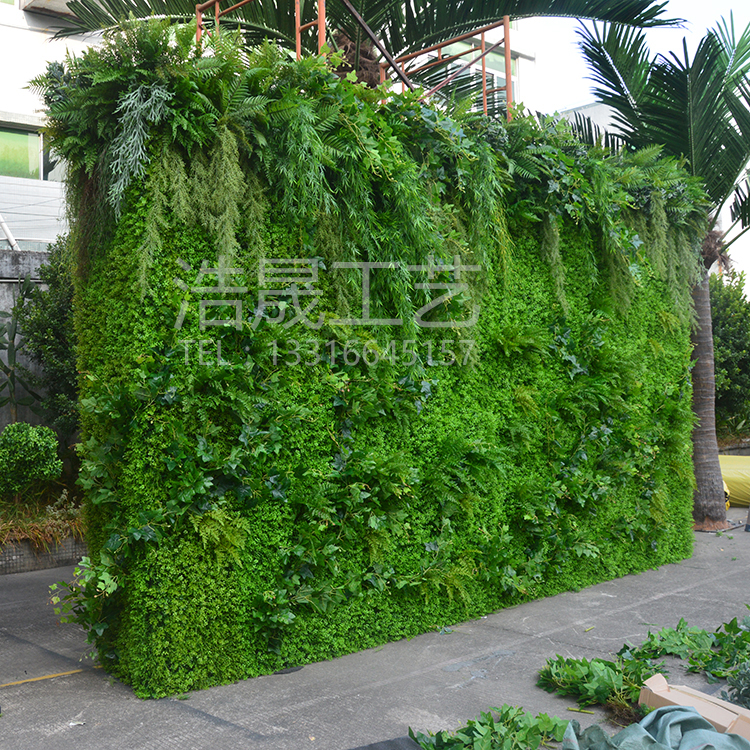 塑料植物墙 创意仿真绿色植物墙 东莞浩晟工艺仿真植物墙 厂家直销可批发