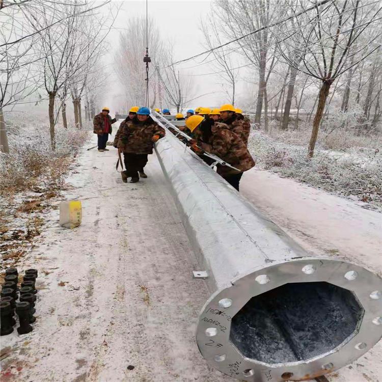 河北华强220KV单回路钢管杆生产厂家 电力钢杆型号 出售耐张钢杆 钢管塔价格6