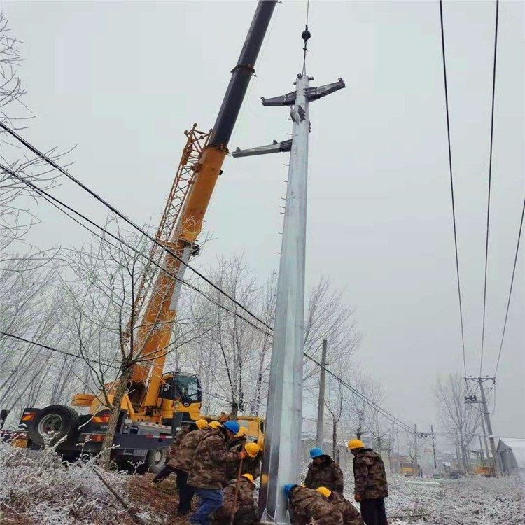 河北华强220KV单回路钢管杆生产厂家 电力钢杆型号 出售耐张钢杆 钢管塔价格