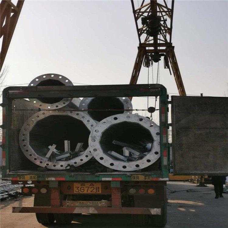 河北华强220KV单回路钢管杆生产厂家 电力钢杆型号 出售耐张钢杆 钢管塔价格8
