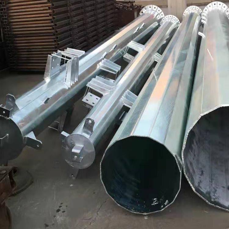 河北华强220KV单回路钢管杆生产厂家 电力钢杆型号 出售耐张钢杆 钢管塔价格2
