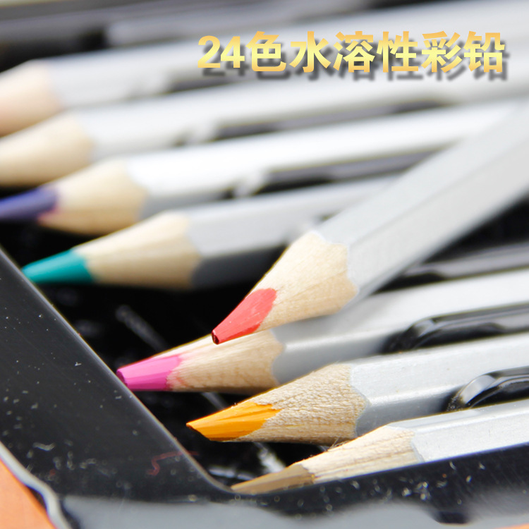 24色油画棒彩色铅笔儿童美术用品画画笔工具绘画文具套装礼盒批发2