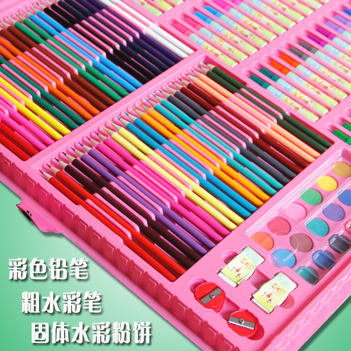 24色儿童水彩笔绘画套装画笔工具学生文具创意美术用品女生日礼物7