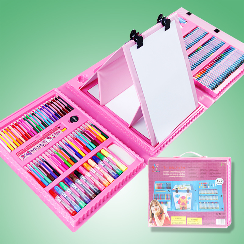 12色水彩笔蜡笔油画棒儿童绘画套装画笔工具美术文教用品生日礼盒3