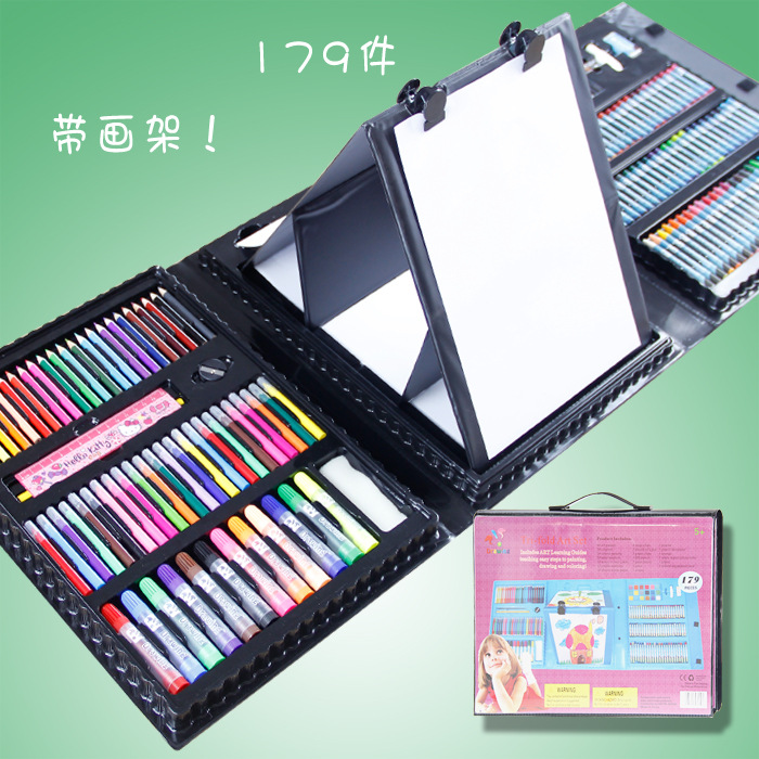 12色水彩笔蜡笔油画棒儿童绘画套装画笔工具美术文教用品生日礼盒1