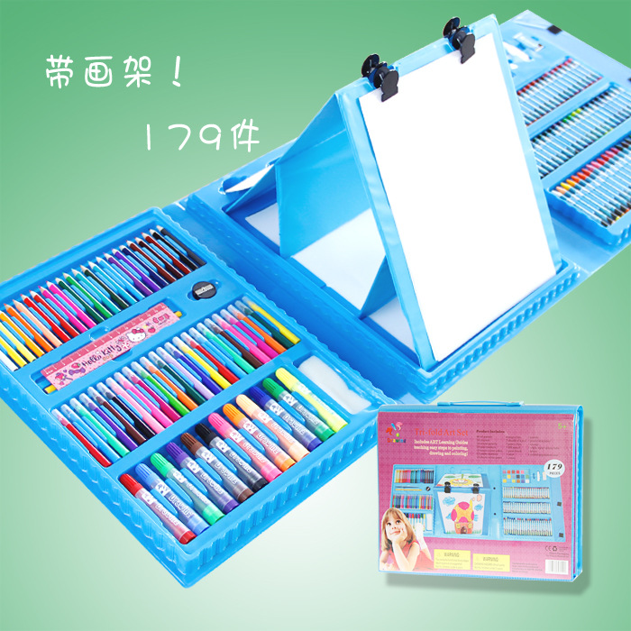 12色水彩笔蜡笔油画棒儿童绘画套装画笔工具美术文教用品生日礼盒2