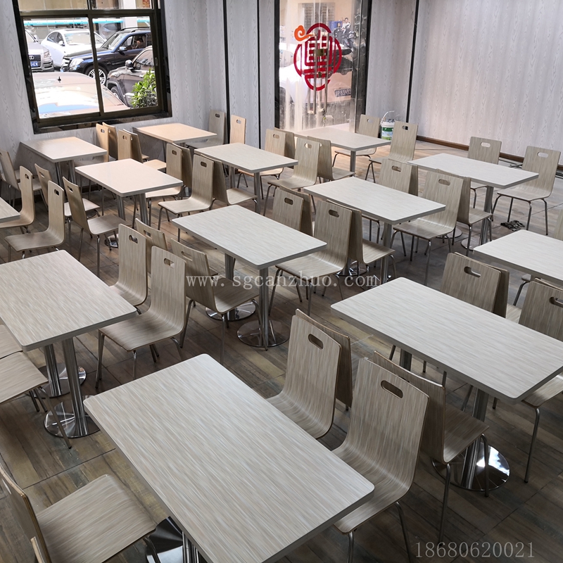 产业园职工食堂餐桌椅 单位食堂快餐桌椅 厂家批发 成套餐桌椅4