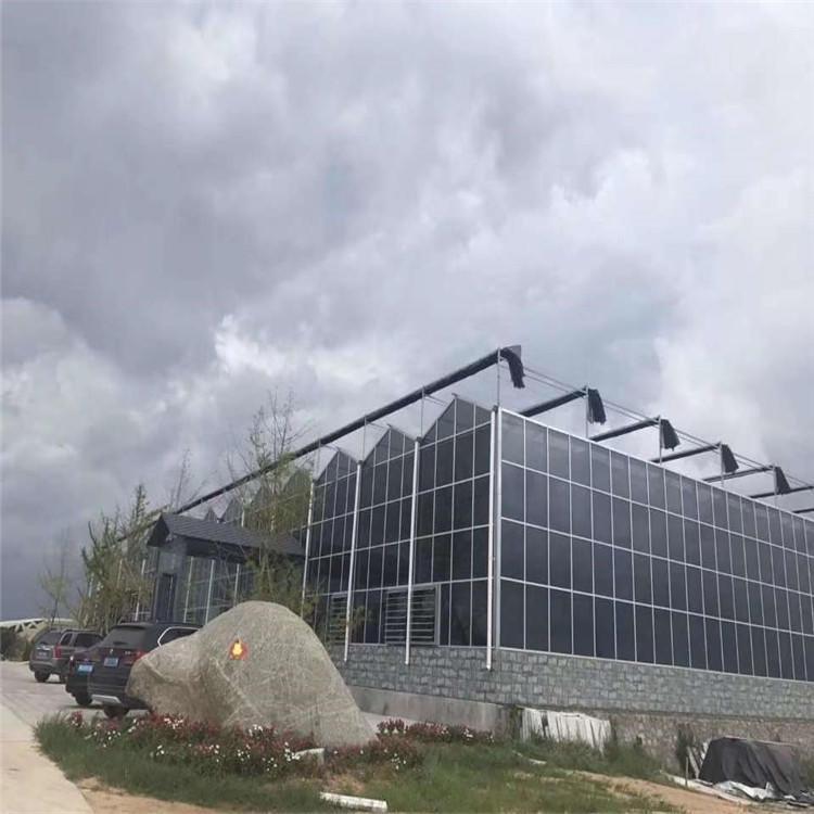 青州玻璃温室大棚制造 可上门安装 连栋智能温室大棚价格 清流玻璃温室智能大棚3