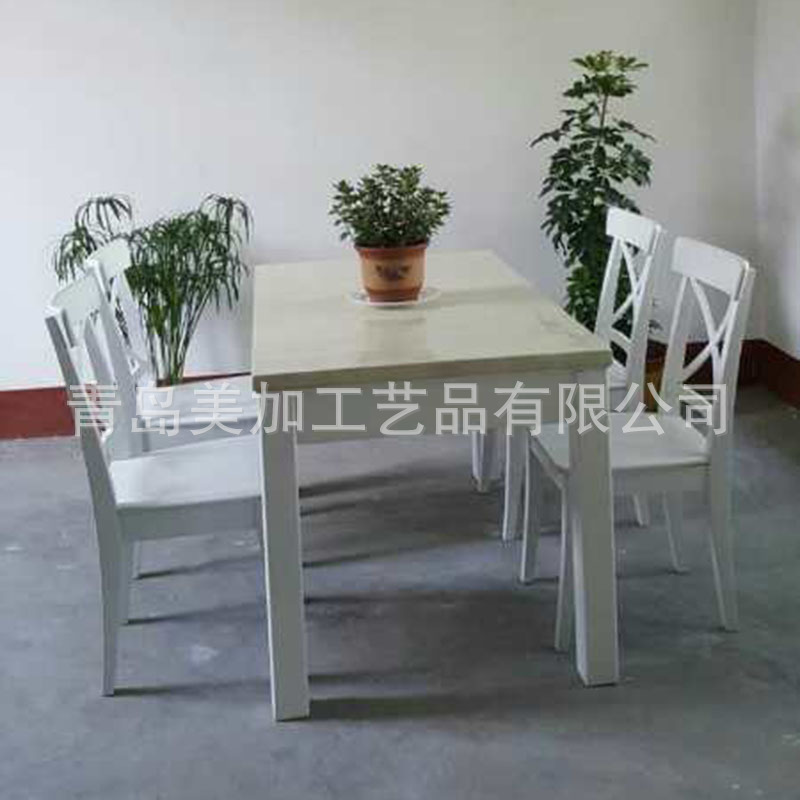 厂家直销简约现代实木快餐桌椅 可伸缩折叠长方圆形家用餐桌2