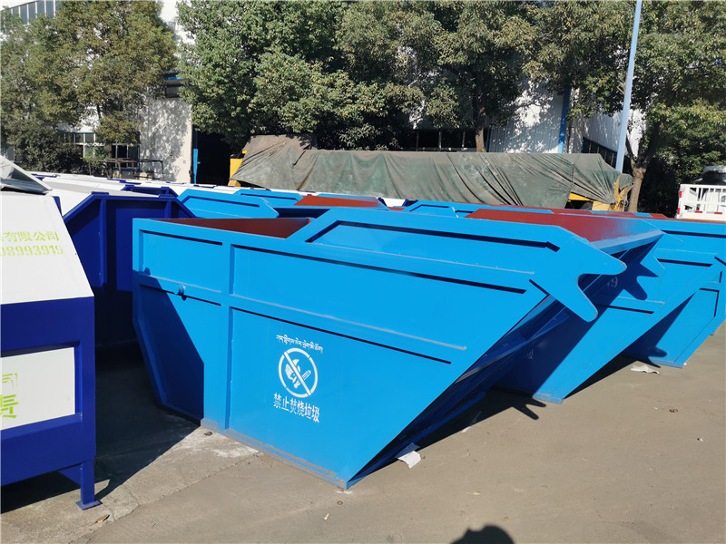 不锈钢制定户外勾臂垃圾桶 新款勾臂垃圾箱 垃圾车收集箱 移动车载式船型垃圾箱1