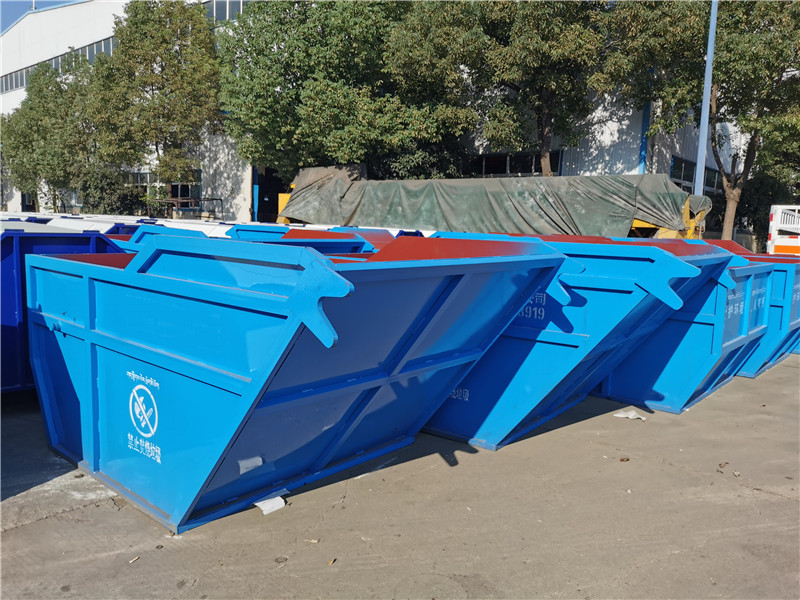 不锈钢制定户外勾臂垃圾桶 新款勾臂垃圾箱 垃圾车收集箱 移动车载式船型垃圾箱2
