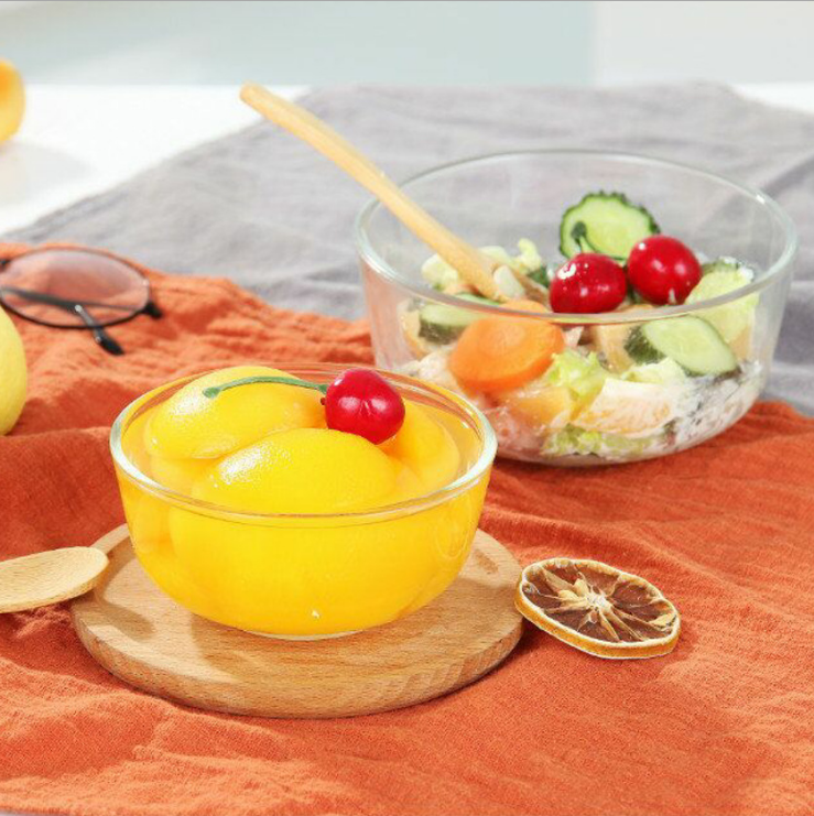 厂家批发简单甜品水果沙拉碗创意调料碗礼品普白料透明玻璃碗5