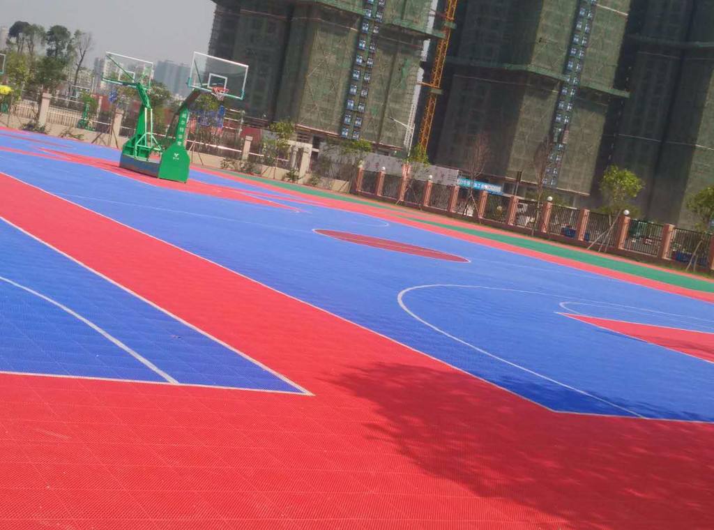 泰安幼儿园悬浮式拼装地板 塑胶篮球场拼装地板 滑拼装式运动地垫4