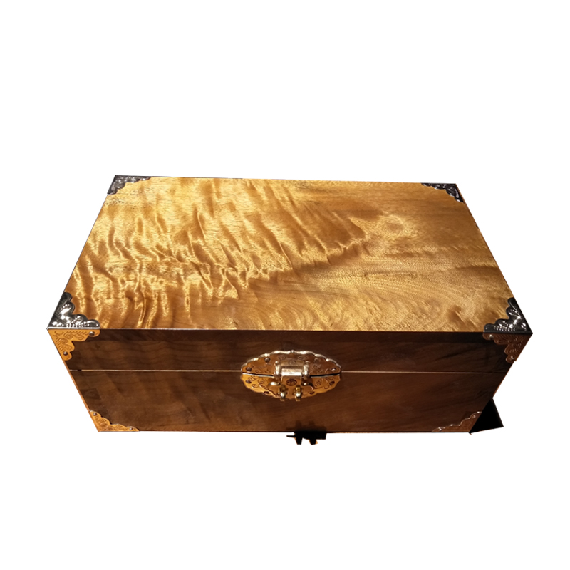 正宗金丝楠木盒子珠宝盒公章盒装钱装记念品盒子 木质工艺品5